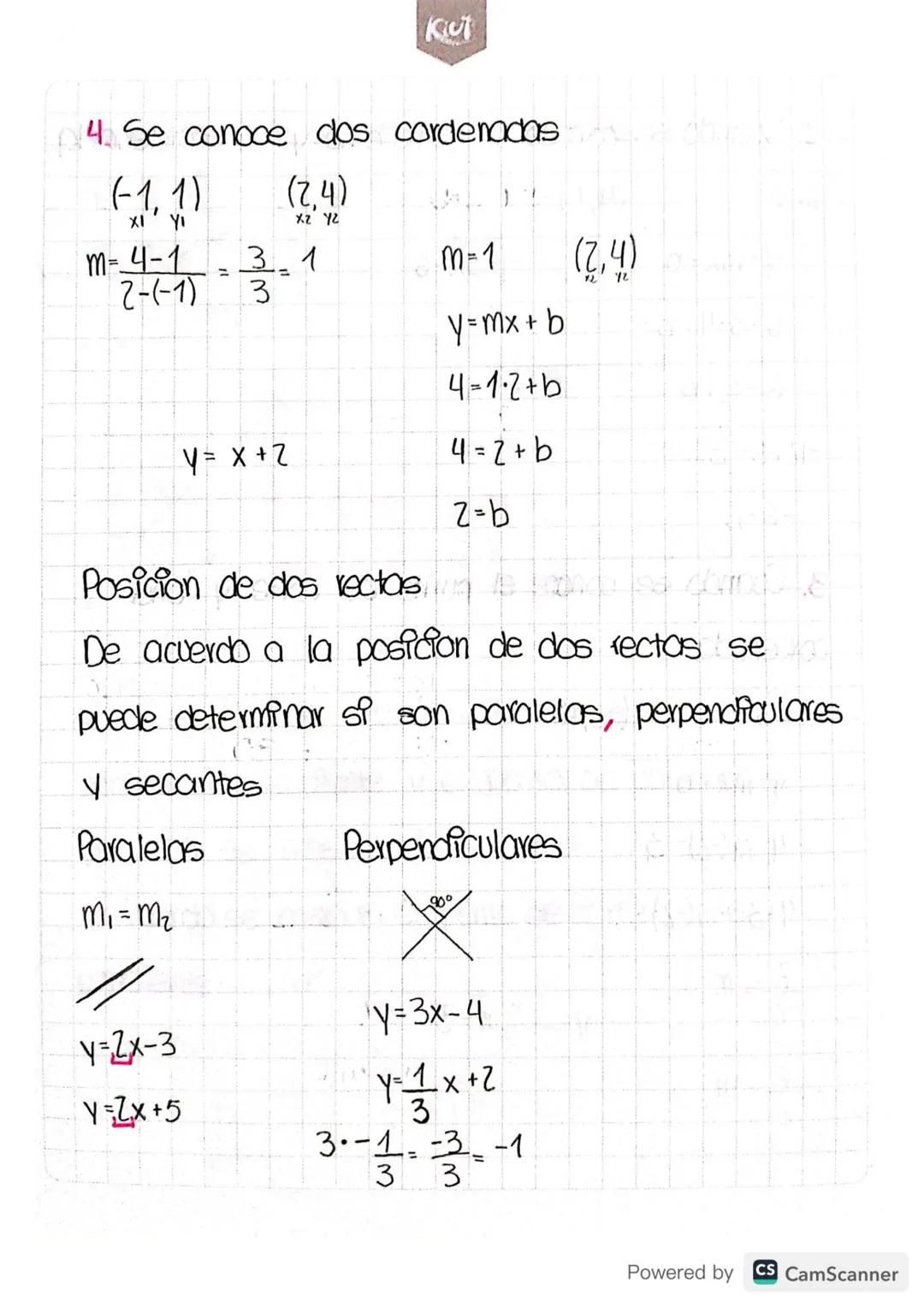 Recta
La recta
Segmento
Semirecta
K
Distancia entre dos puntos
Existen dos maneras de encontrar la distancia entre
unios una con una regla m