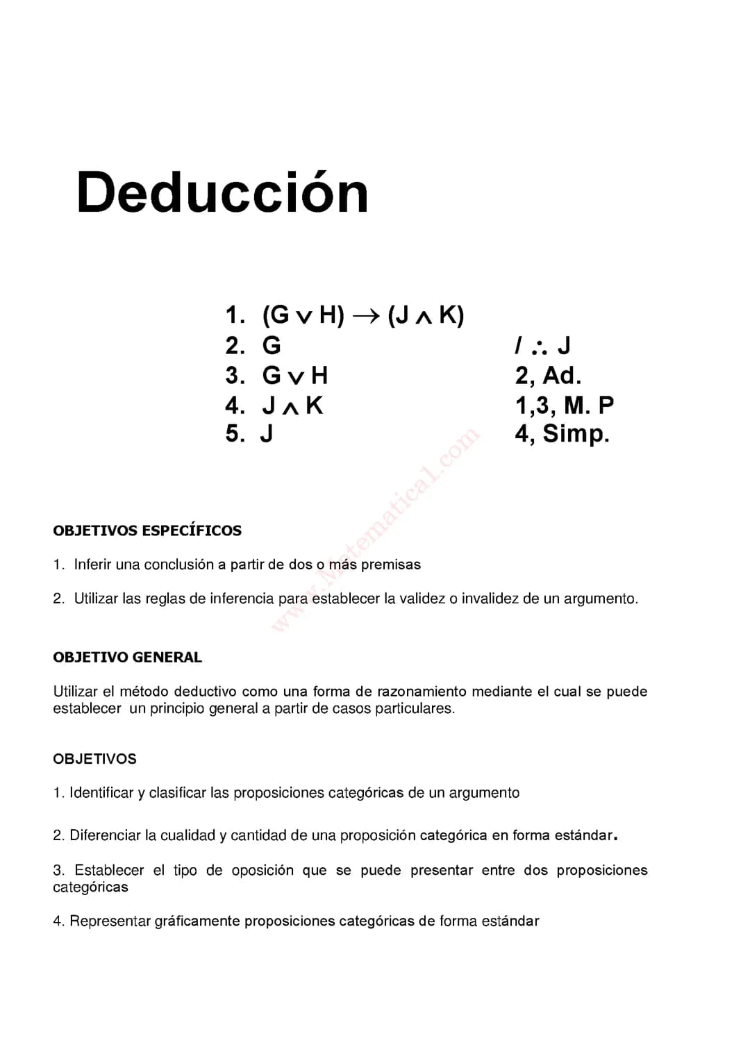Deducción Lógica