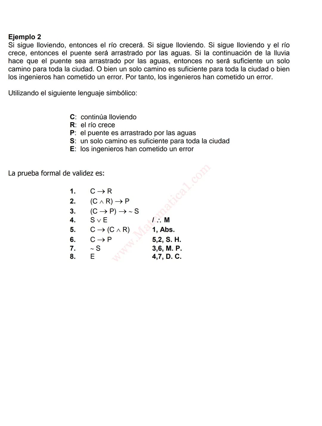 Deducción
1. (GH) (J^K)
2. G
3. G v H
4. JɅK
5. J
7. J
2, Ad.
1,3, M. P
OBJETIVOS ESPECÍFICOS
1. Inferir una conclusión a partir de dos o
2.