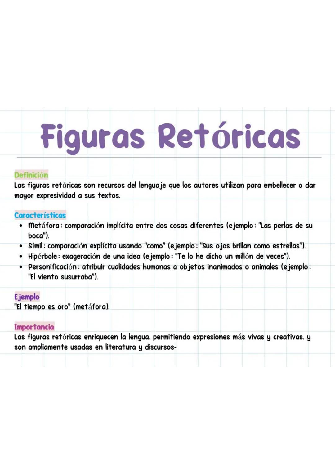 Figuras Retóricas
Definición
Las figuras retóricas son recursos del lenguaje que los autores utilizan para embellecer o dar
mayor expresivid