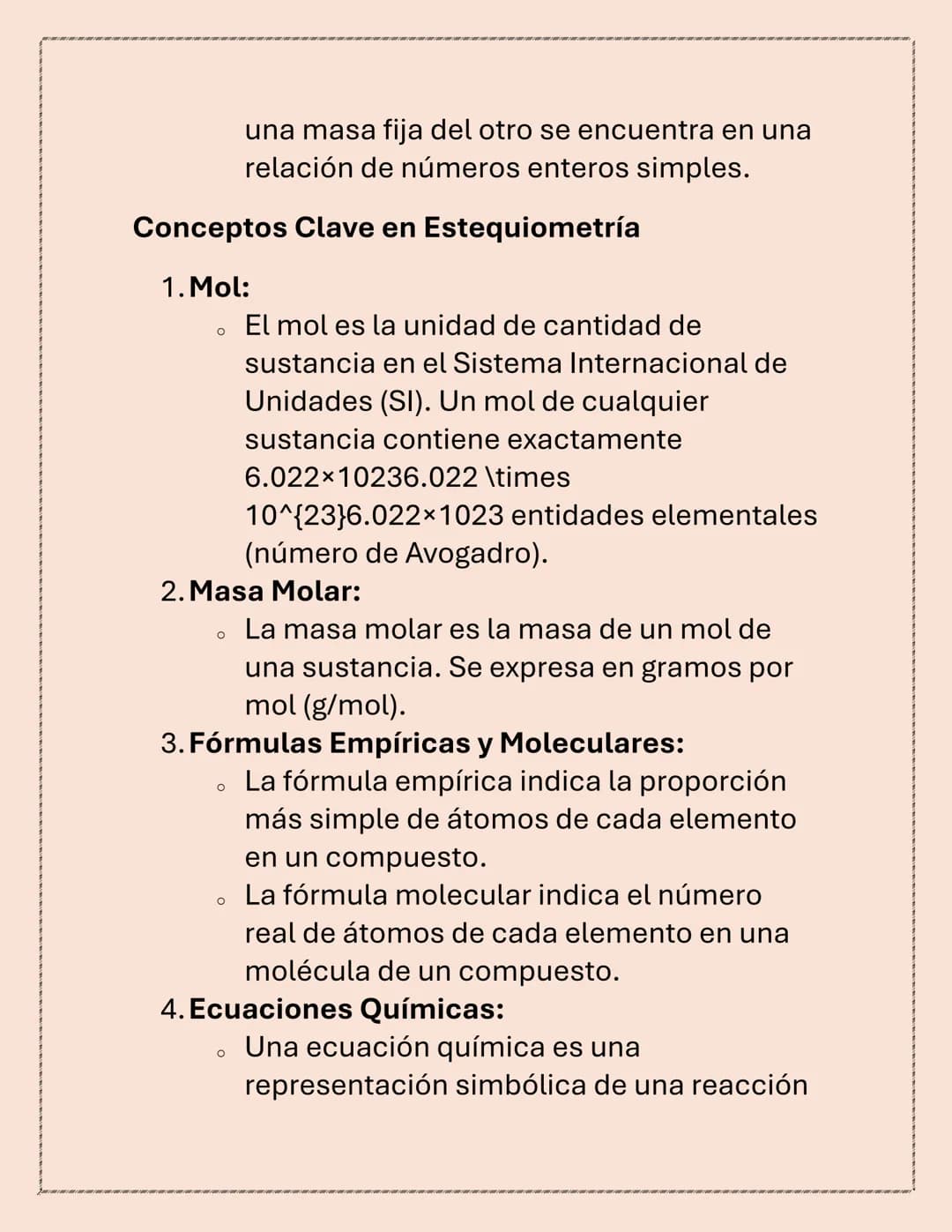 ESTEQUIOMETRÍA
La estequiometría es la rama de la química que
estudia las relaciones cuantitativas entre los
reactivos y productos en una re