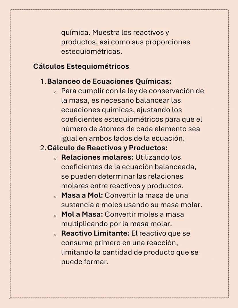 ESTEQUIOMETRÍA
La estequiometría es la rama de la química que
estudia las relaciones cuantitativas entre los
reactivos y productos en una re
