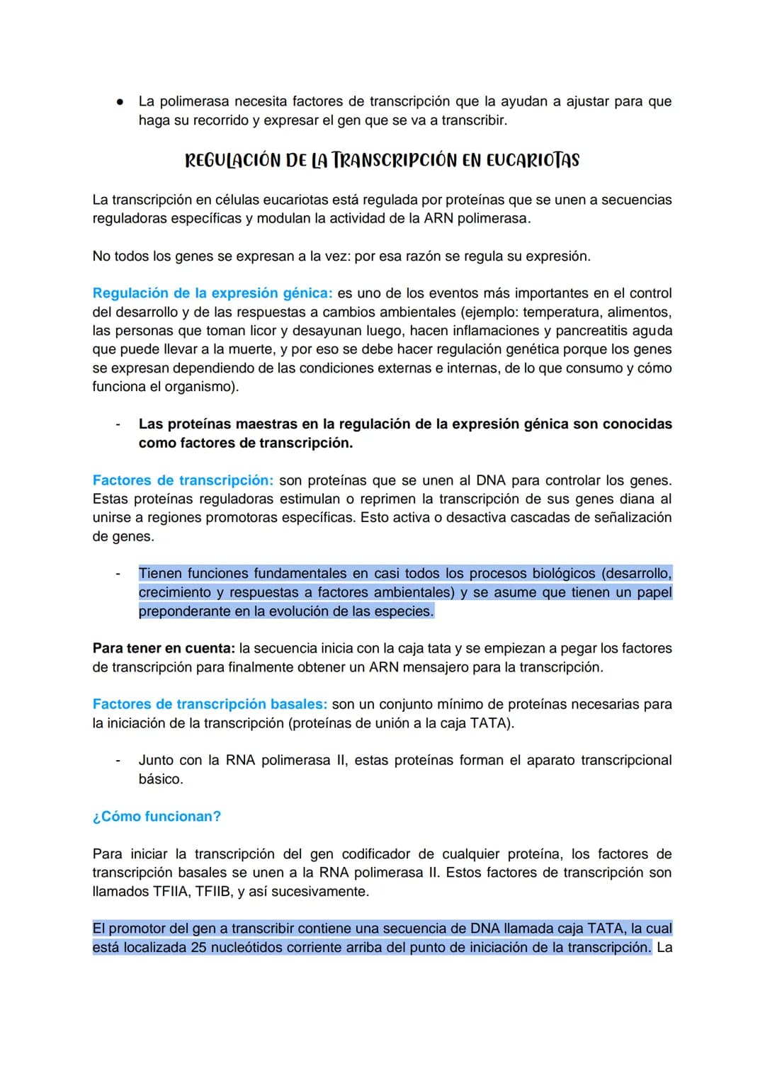 TRANSCRIPCIÓN Y TRADUCCIÓN
Transmisión de la información genética
Replicación
DNA
Transcripción
molde
ADN
dntps
Ribonucleotidos
NTPS
ADN
exp