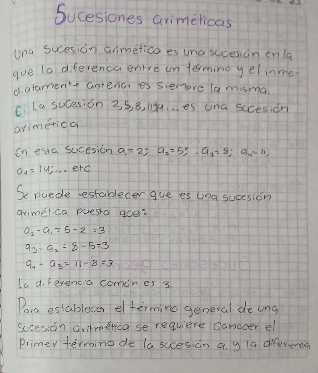 Sucesiones ariméticas 