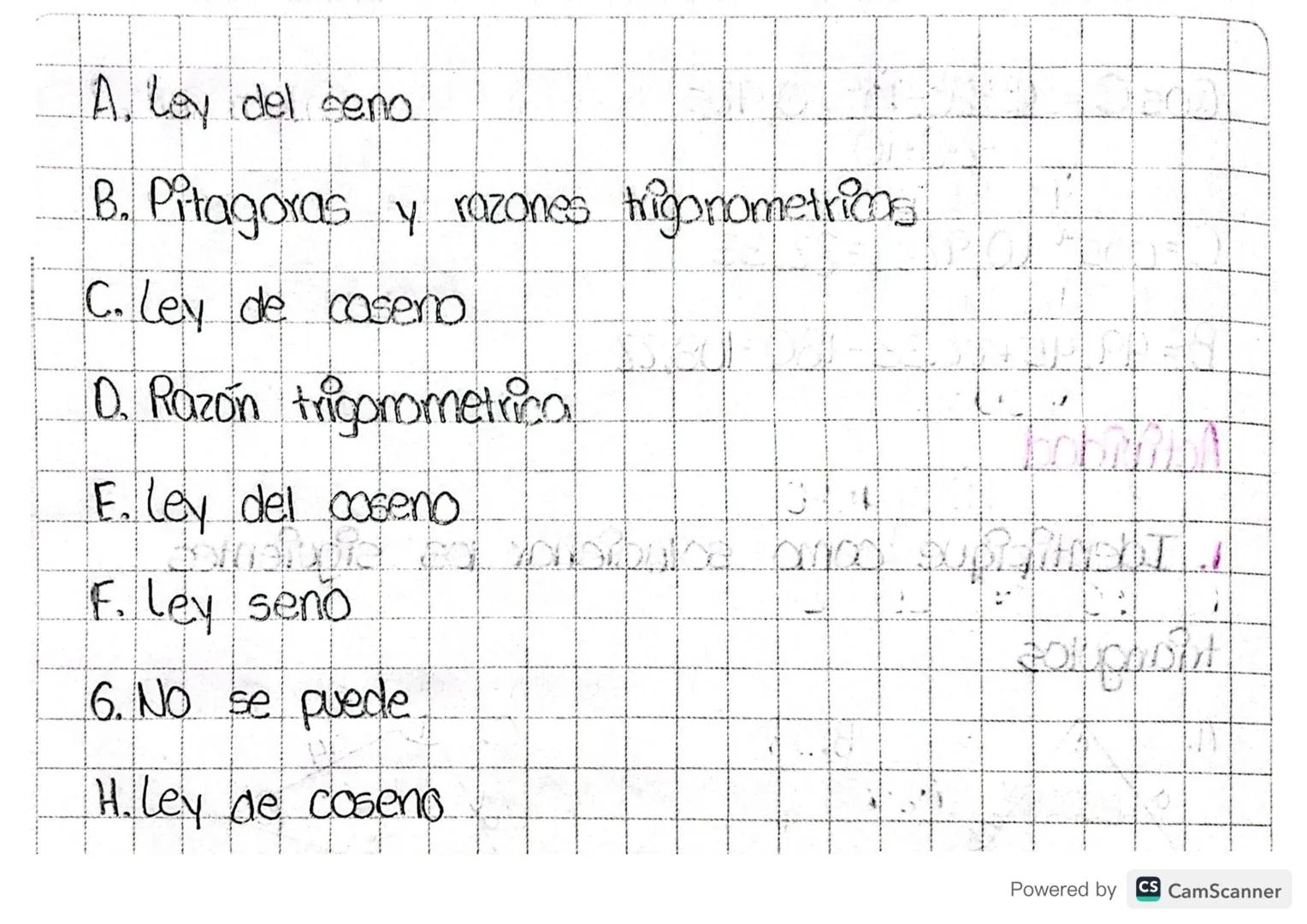 Tema: Resolucion de triangulos no rectangulos

Objetivo Identificar la ley a utilizar para
solucionar triangulas no rectangulos

# Ley del c