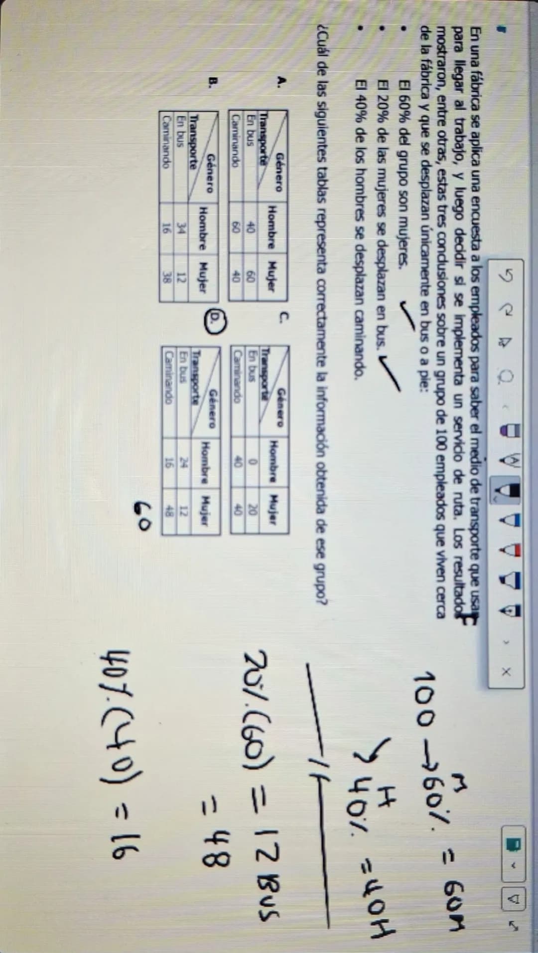 Aprender a interpretar tablas y porcentajes
