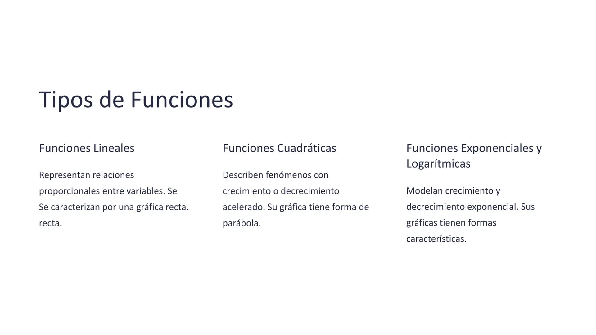 Funciones y
Aplicaciones
Explore las funciones matemáticas, su estructura y cómo se aplican en
aplican en situaciones del mundo real. Desde 