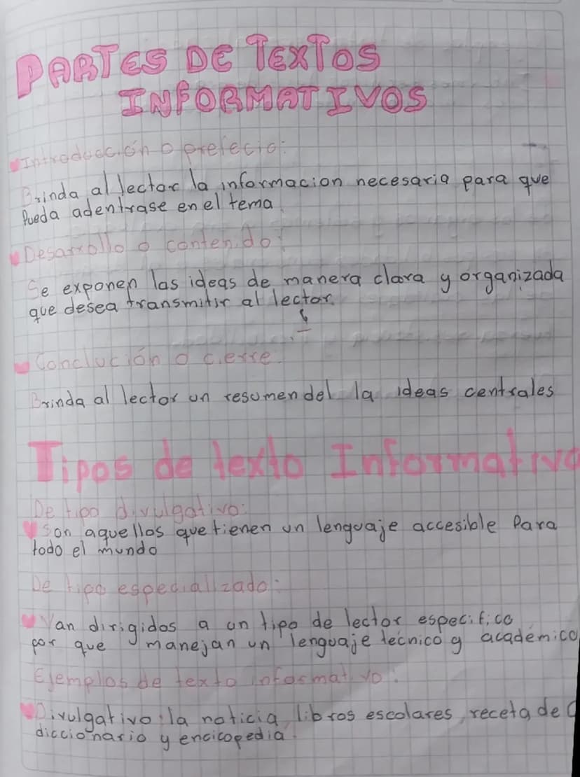 Textos
INFORMATIVOS
Es el
que
• tiene como proposito proporcionar información
y
clara objetiva y detallada sobre un tema especifico
Se utida