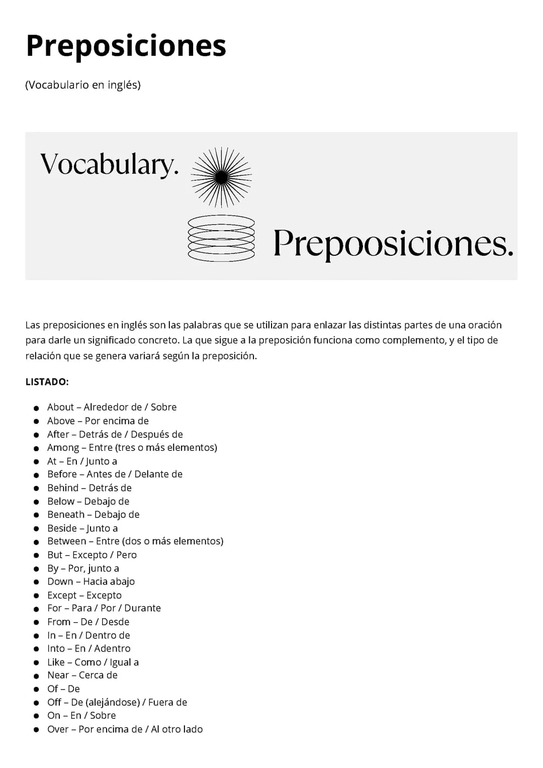 Preposiciones