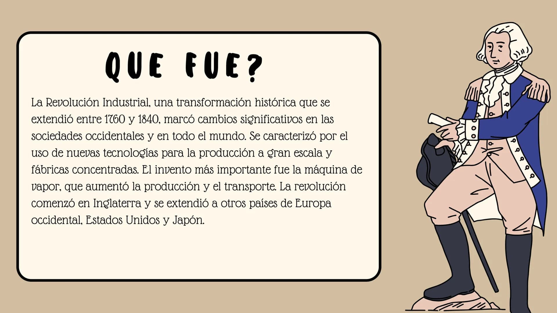 La revolucion
industrial
1760 ч 1840
y QUE FUE?
La Revolución Industrial, una transformación histórica que se
extendió entre 1760 y 1840, ma