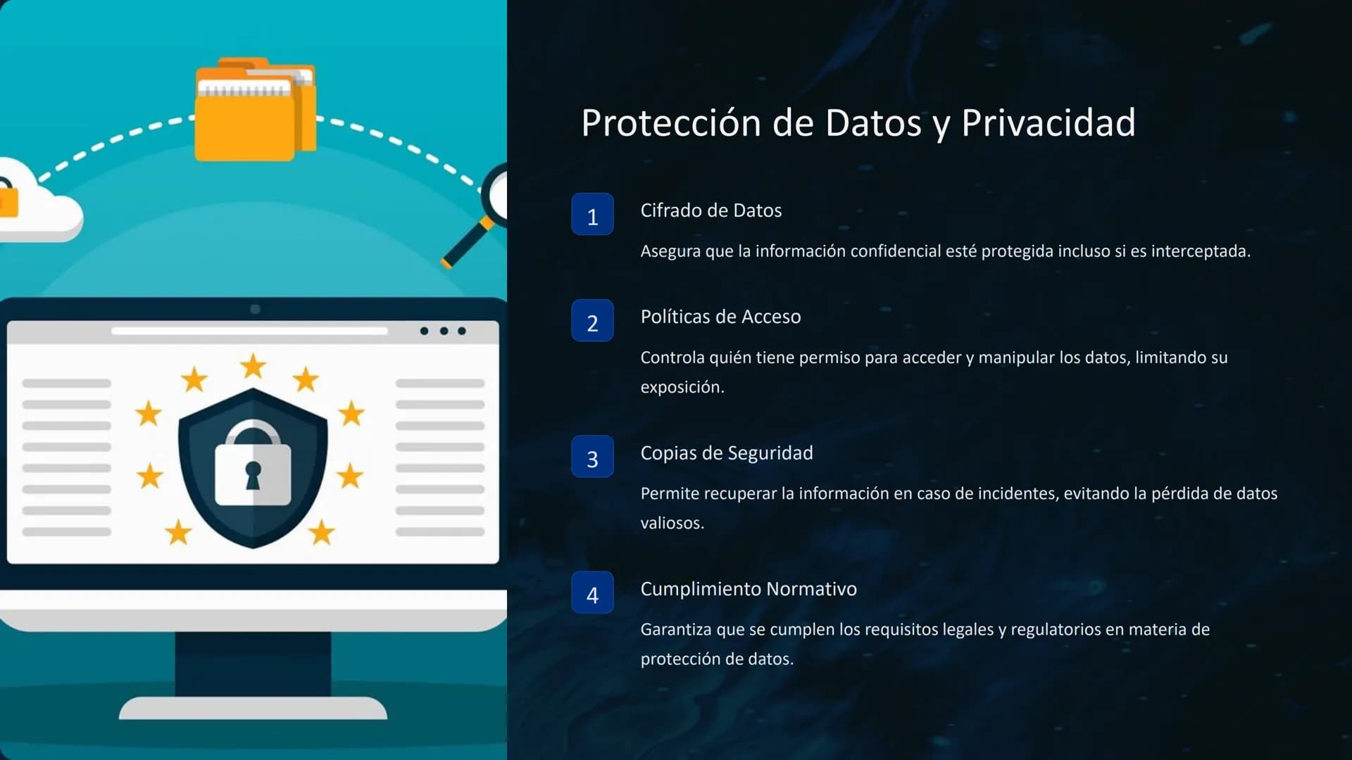 Ciberseguridad y
Protección de Datos
La ciberseguridad es fundamental para proteger nuestra información
digital en un mundo cada vez más con