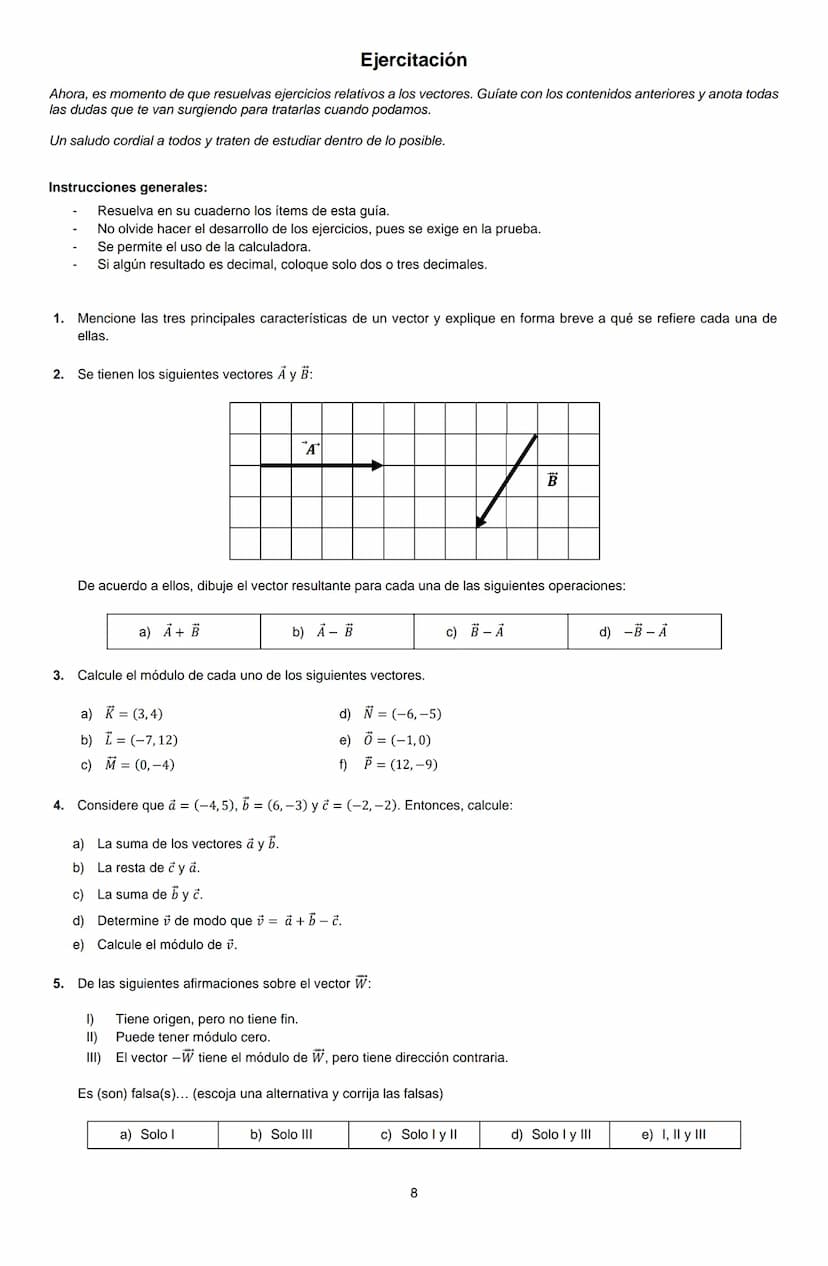 GUÍA Nº1 DE FÍSICA 10°
"Vectores"
En física, se utilizan diversas magnitudes que nos permiten explicar los fenómenos que ocurren a nuestro a