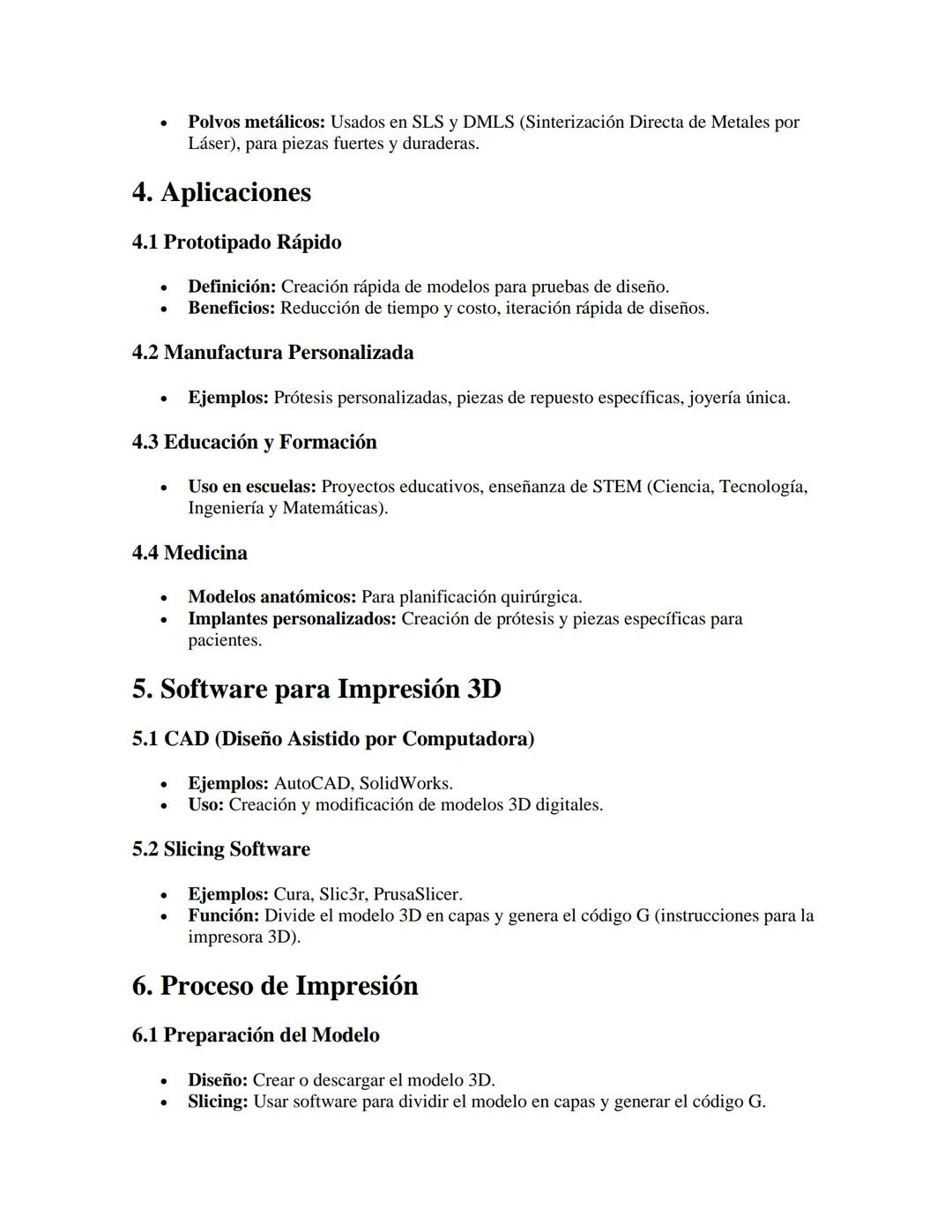 Impresión 3D
APUNTES//
1. Conceptos Básicos
•
.
Definición: Proceso de fabricación aditiva que crea objetos tridimensionales a partir
de un 