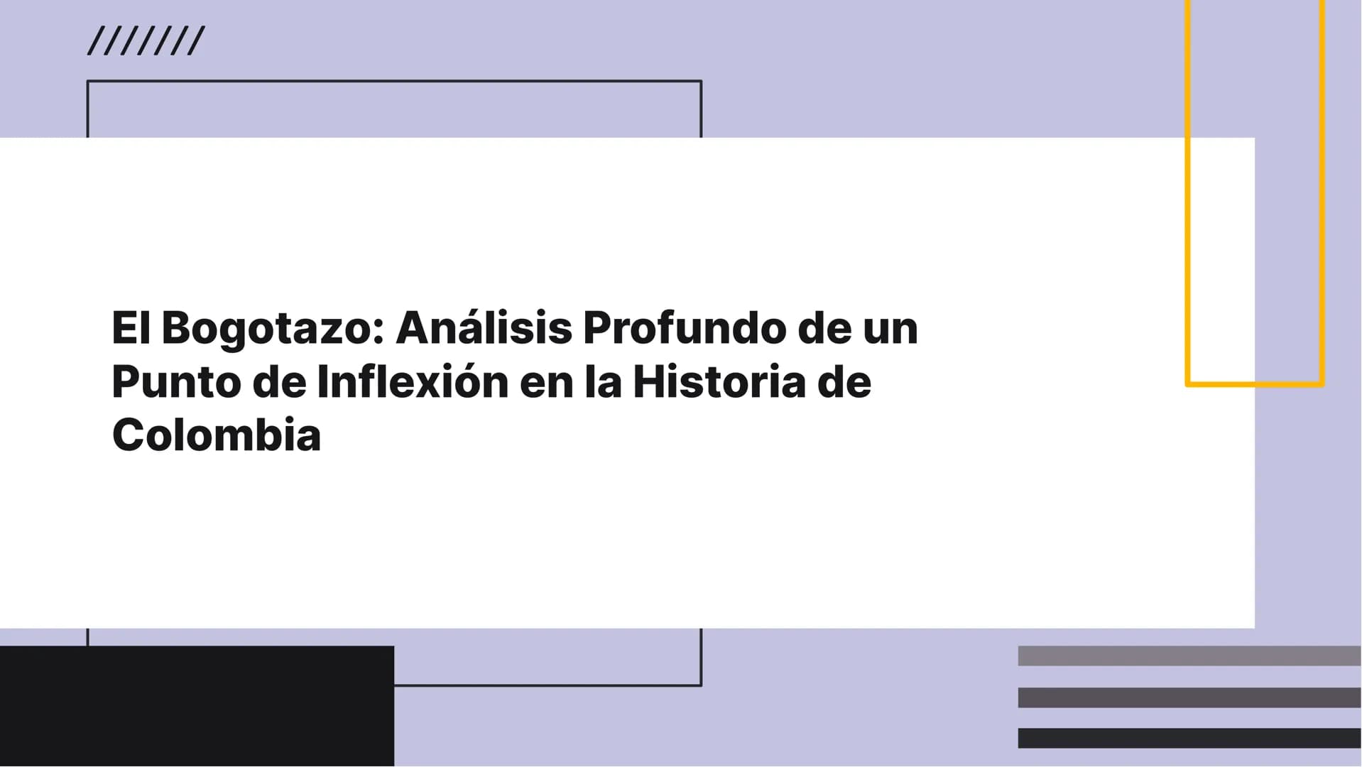 El Bogotazo: Análisis Profundo de un
Punto de Inflexión en la Historia de
Colombia Introducción
El Bogotazo fue un evento crucial en la hist