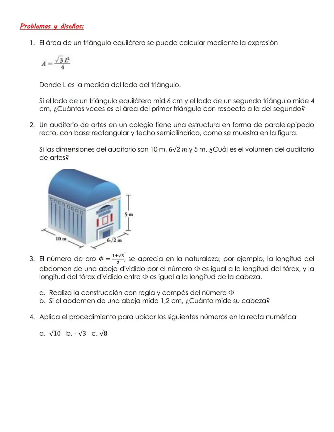 GUÍA 1 DE ALGEBRA: CONJUNTOS NUMÉRICOS
Actividades en clase:
1. Realiza los siguientes problemas relacionados con suma, resta, multiplicació