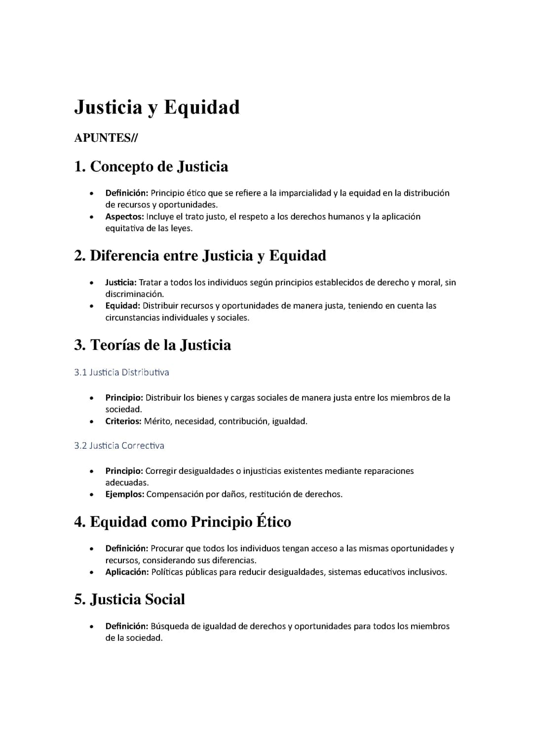 Justicia y Equidad