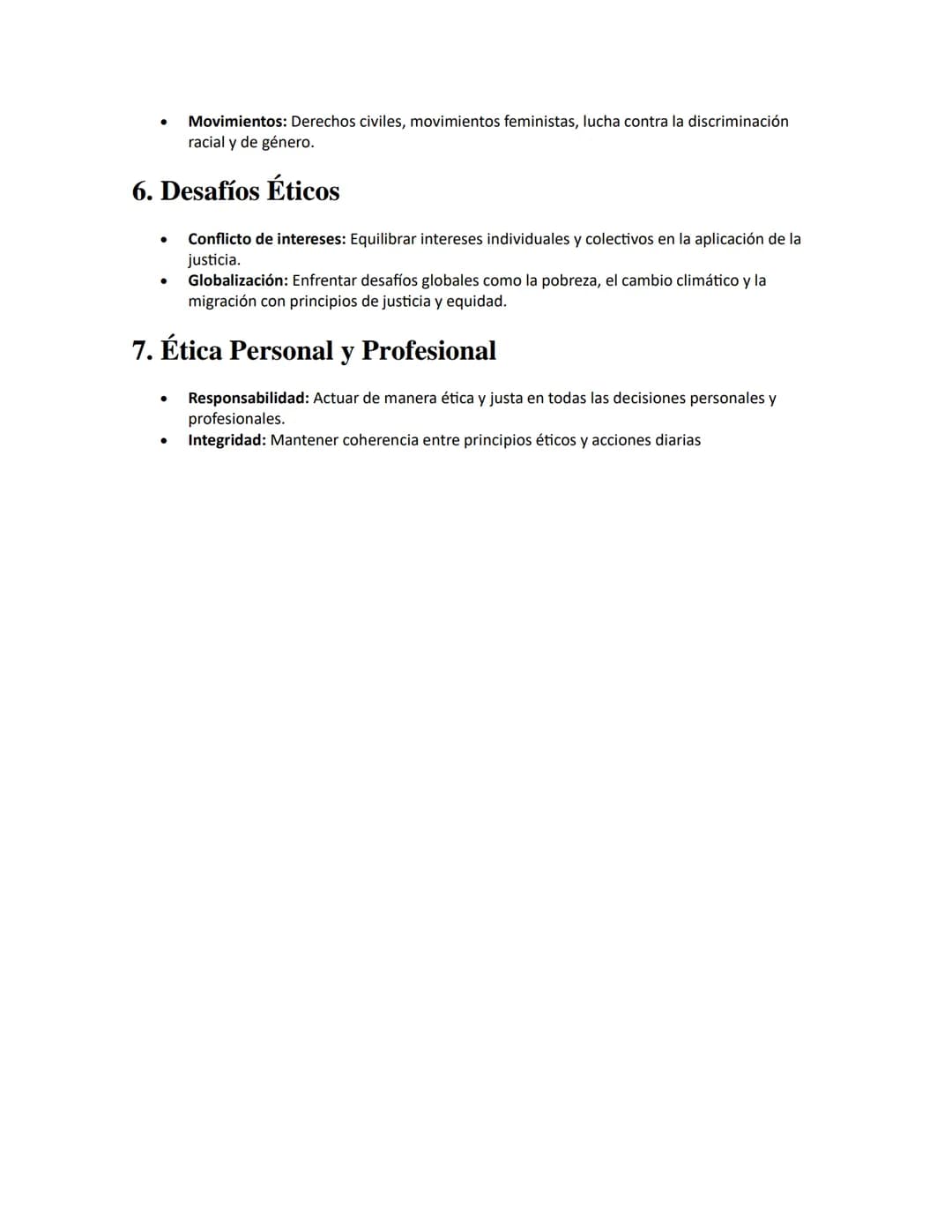 Justicia y Equidad
APUNTES//
1. Concepto de Justicia
•
•
Definición: Principio ético que se refiere a la imparcialidad y la equidad en la di