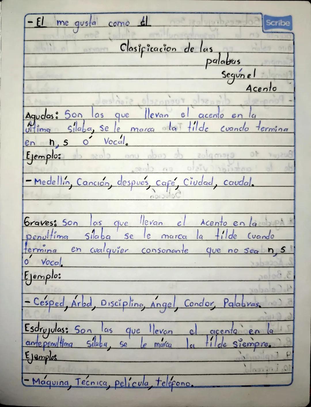 nob
El Acento
202
Con que
mapara
El Acento es la mayor fuerza de Voz
Se pronúncia la siloba de una palabra para dar
entonacion correcta en l