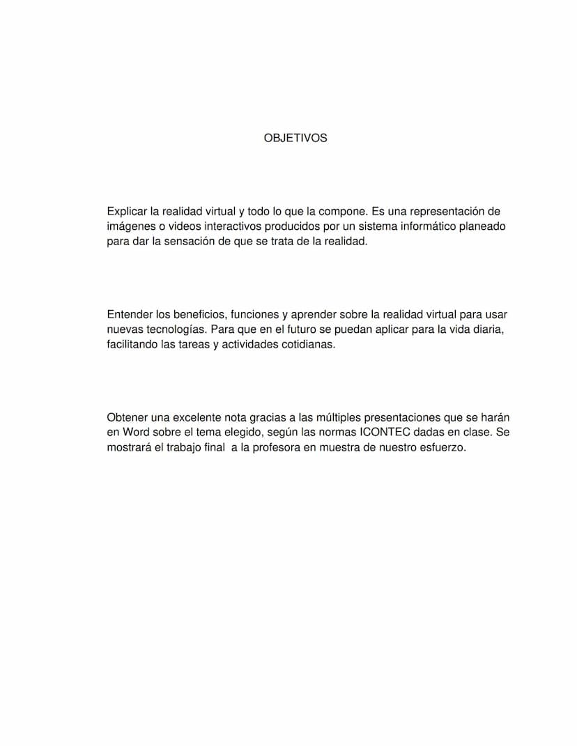 INTRODUCCIÓN
OBJETIVOS
1. REALIDAD VIRTUAL
1.1 DEFINICIÓN
1.2 HISTORIA
1.3 TIPOS
CONTENIDO
Pág.
4
1.3.1 Realidad virtual no Inmersiva
1.3.2 