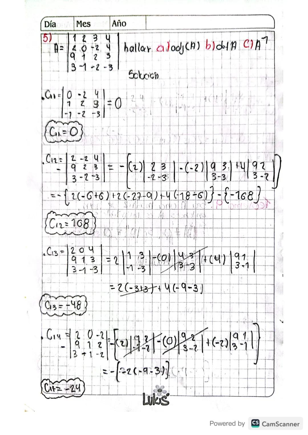Glase 16.
Tercer Corte.
Determinantes
Día 16 Mes 10 Año 23
• Definicion 1: (Determinantes 2x2)
Sea A = (a, b) entonces det (A) = a,b₂-a2b₁,
