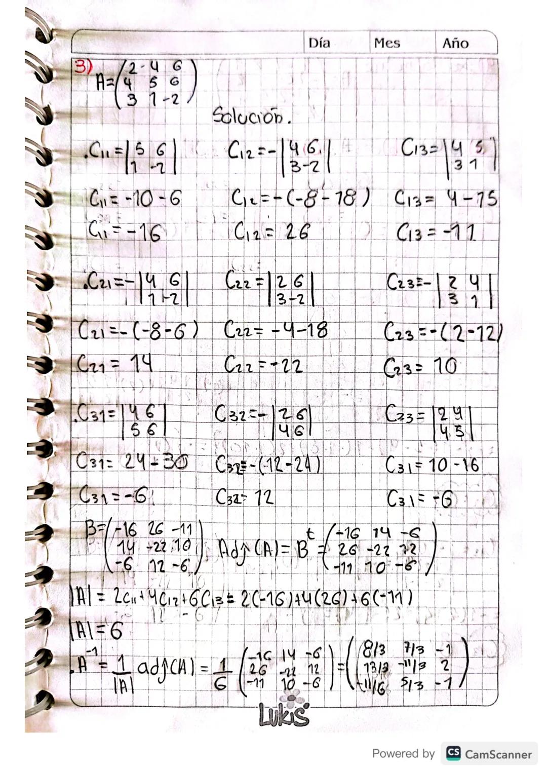 Glase 16.
Tercer Corte.
Determinantes
Día 16 Mes 10 Año 23
• Definicion 1: (Determinantes 2x2)
Sea A = (a, b) entonces det (A) = a,b₂-a2b₁,
