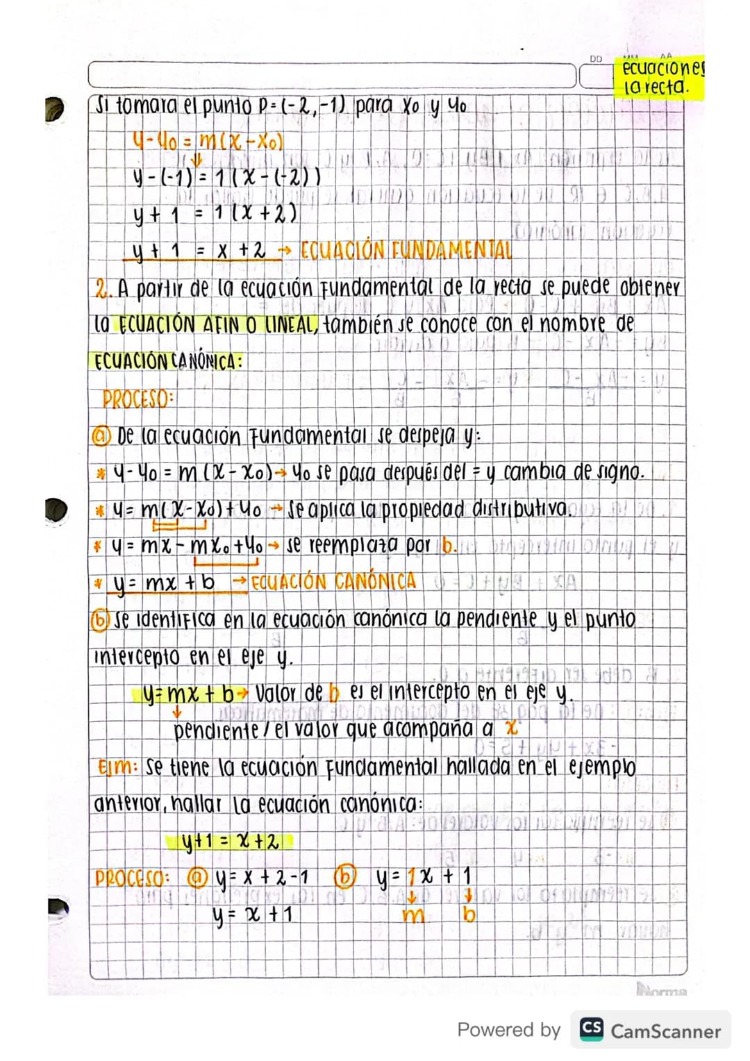 DD
MM
AA
SEGUNDO
Periodo
Abril 20/2020
matemáticas ti
43 Abril 20/2020
ecuación de la recta:
1. Si es una recta NO VERTICAL y pasa por los p