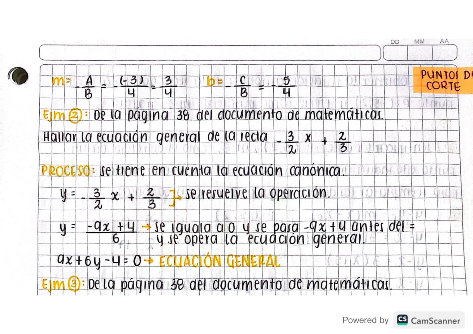 DD
MM
AA
SEGUNDO
Periodo
Abril 20/2020
matemáticas ti
43 Abril 20/2020
ecuación de la recta:
1. Si es una recta NO VERTICAL y pasa por los p