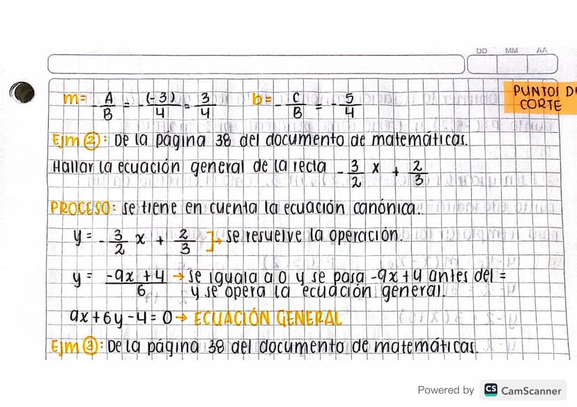 DD
MM
AA
SEGUNDO
Periodo
Abril 20/2020
matemáticas ti
43 Abril 20/2020
ecuación de la recta:
1. Si es una recta NO VERTICAL y pasa por los p