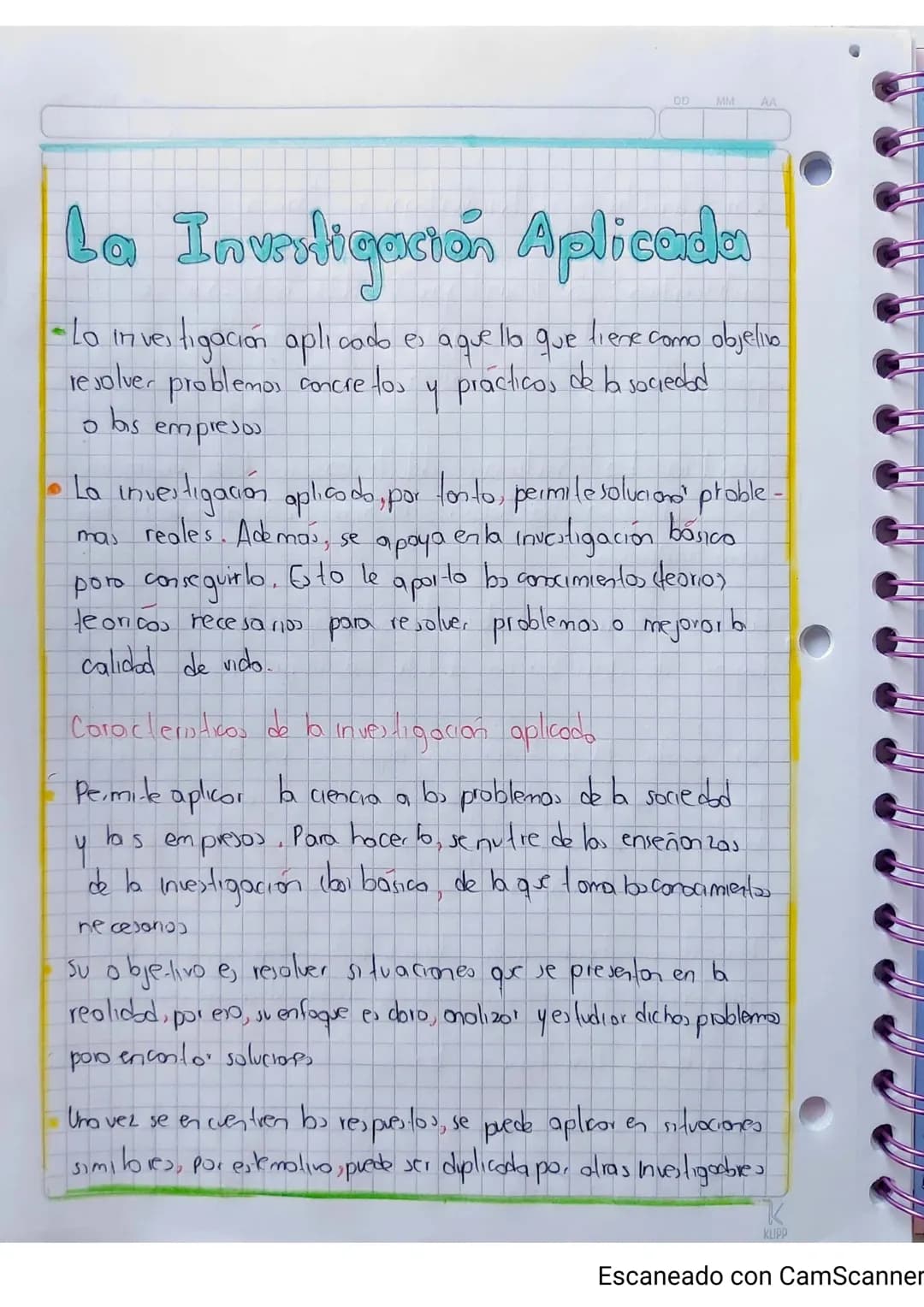 DD
MM
AA
Clase 03
Fecha Agos to 09 2021
Tema
TIPOS DE INVESTIGACIÓN
¿Que es Investigación?
La investigación es un proceso intelectual y expe