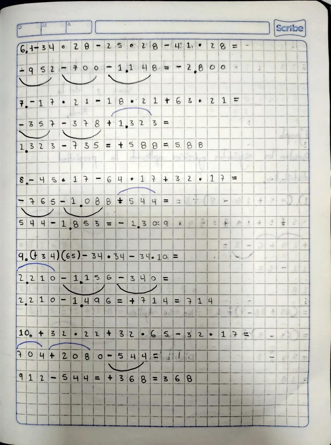 D
A
= +283
+720
{-49-183 + 45, +18
=283+49 +183
45
18
720
I
+
393
9
Scribe
-
685
393+68+
= 1303
.
-
456 = + 847
3375 · { - 69 + [- 34 + - 34