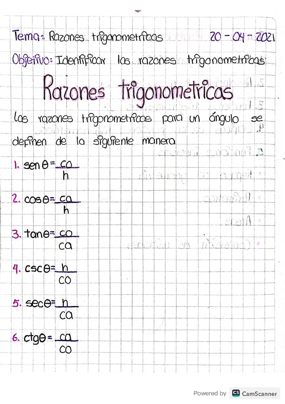 Razones trigonométricas 