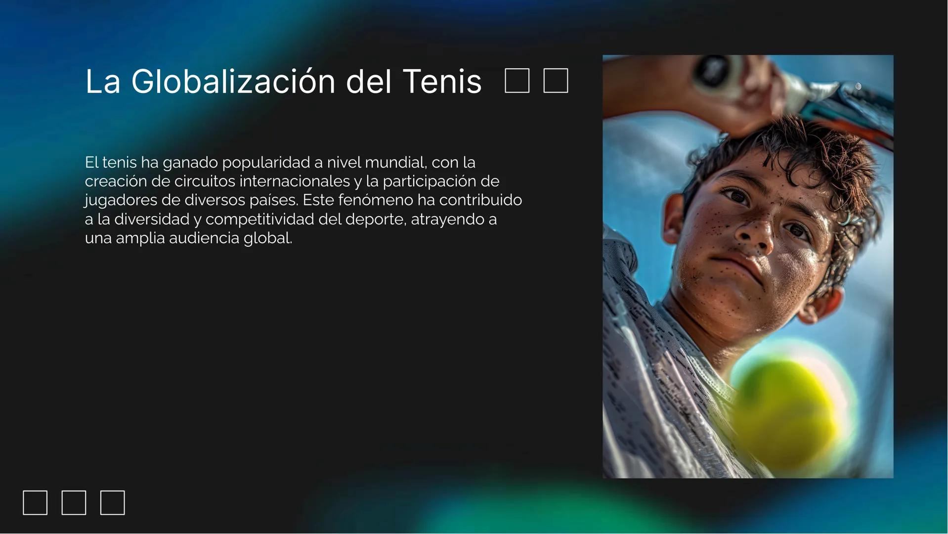 La Evolución del
Tenis a lo Largo de la
Historia Introducción al Tenis
☐ ☐
El tenis es un deporte de raqueta que se juega
individualmente o 