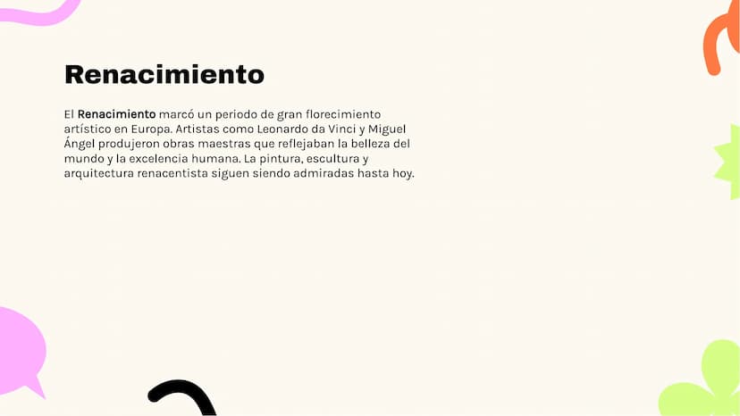 Explorando la
Evolución del Arte a
lo Largo de la Historia Introducción
El arte ha evolucionado a lo largo de la historia,
reflejando los ca