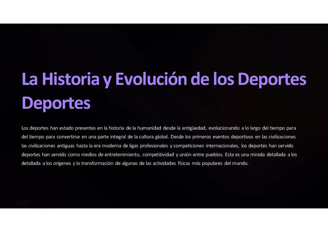 La historia y evolución de los deportes