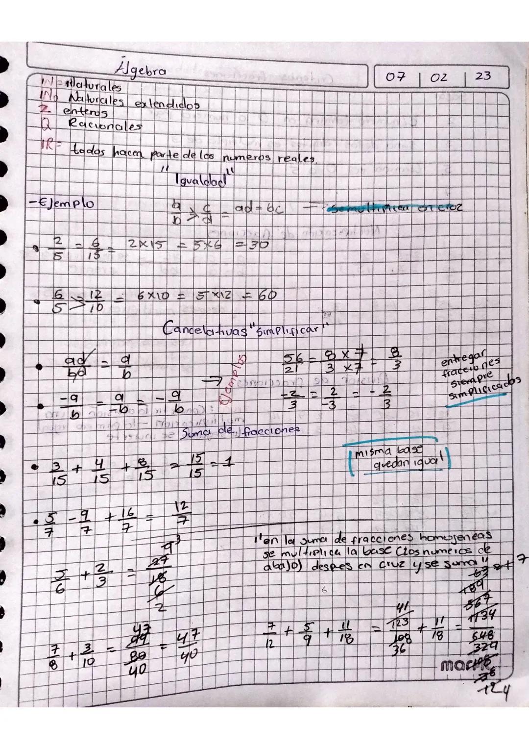 Fracciones y Criterios