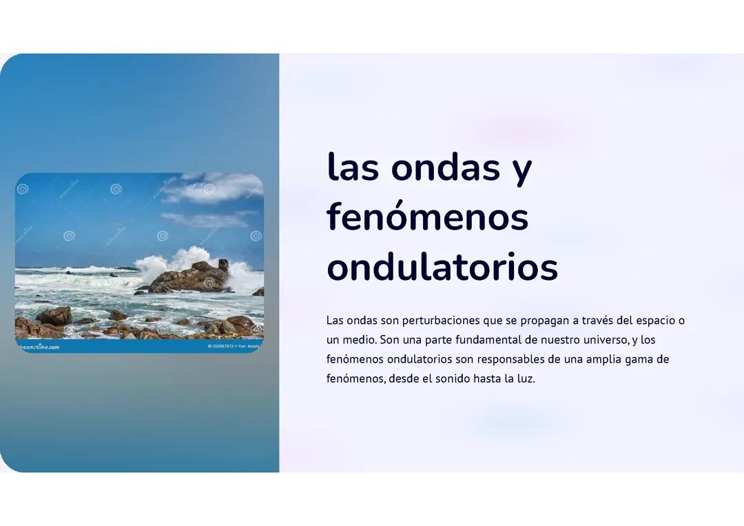 Ondas y fenómenos ondulatorios