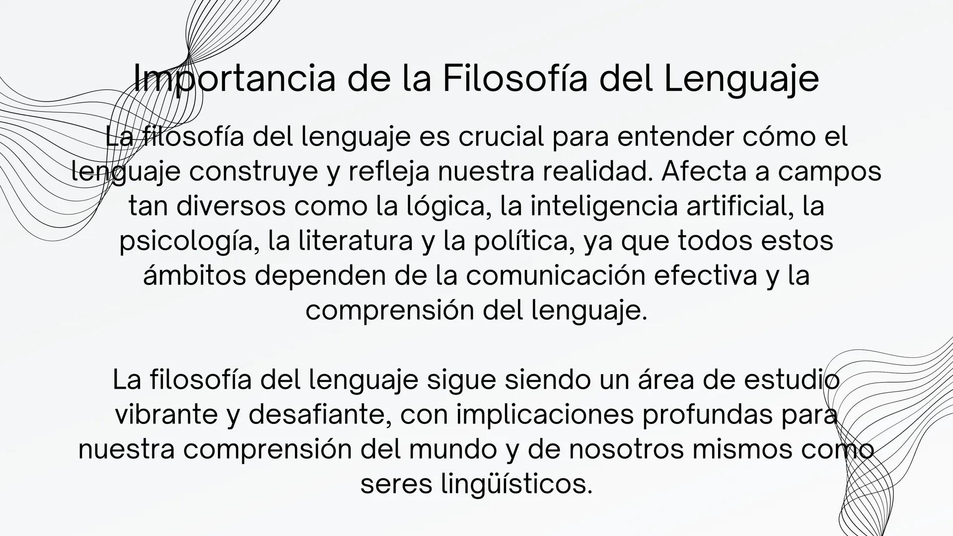 FILOSOFIA
DEL
LENGUAJE # ¿Qué es la Filosofia del lenguaje?

La filosofía del lenguaje es una rama de la filosofía que
se centra en el análi