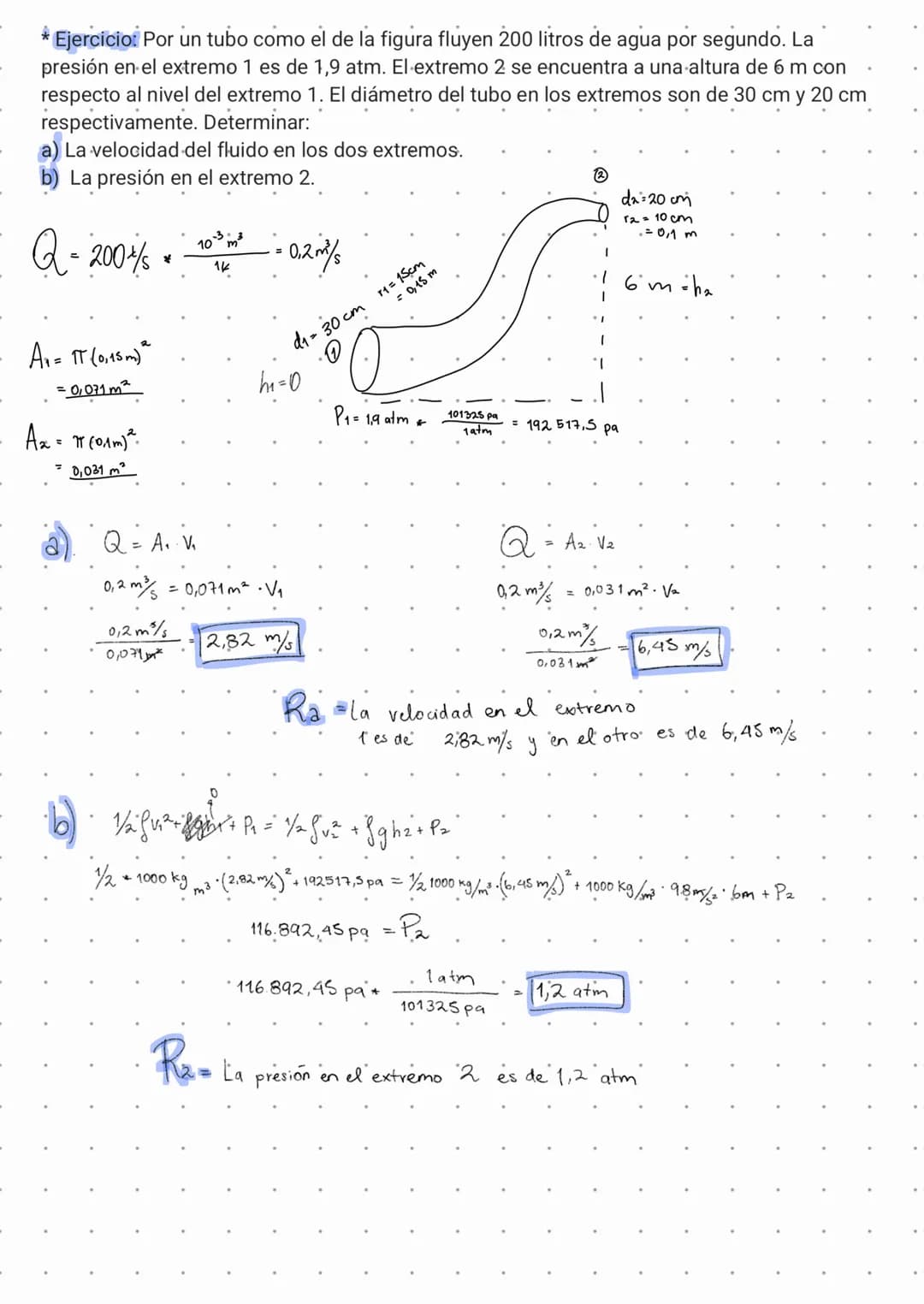 Reposo: Estática de fluidos
MOVIMIENTO DE FLUIDOS EN REPOSO
Movimiento: Dinámica de fluidos:
- Q = Caudal
- Ecuación de la continuidad
-Prin