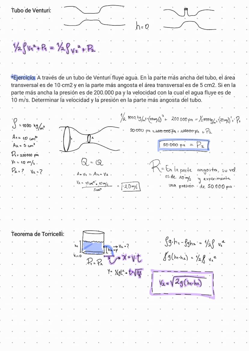 Reposo: Estática de fluidos
MOVIMIENTO DE FLUIDOS EN REPOSO
Movimiento: Dinámica de fluidos:
- Q = Caudal
- Ecuación de la continuidad
-Prin