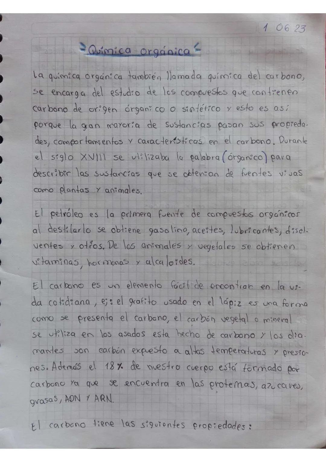 Química orgánica V
1.06 23
La química orgánica también llamada química del carbono,
Se encarga del estudio de los compuestos que contienen
c