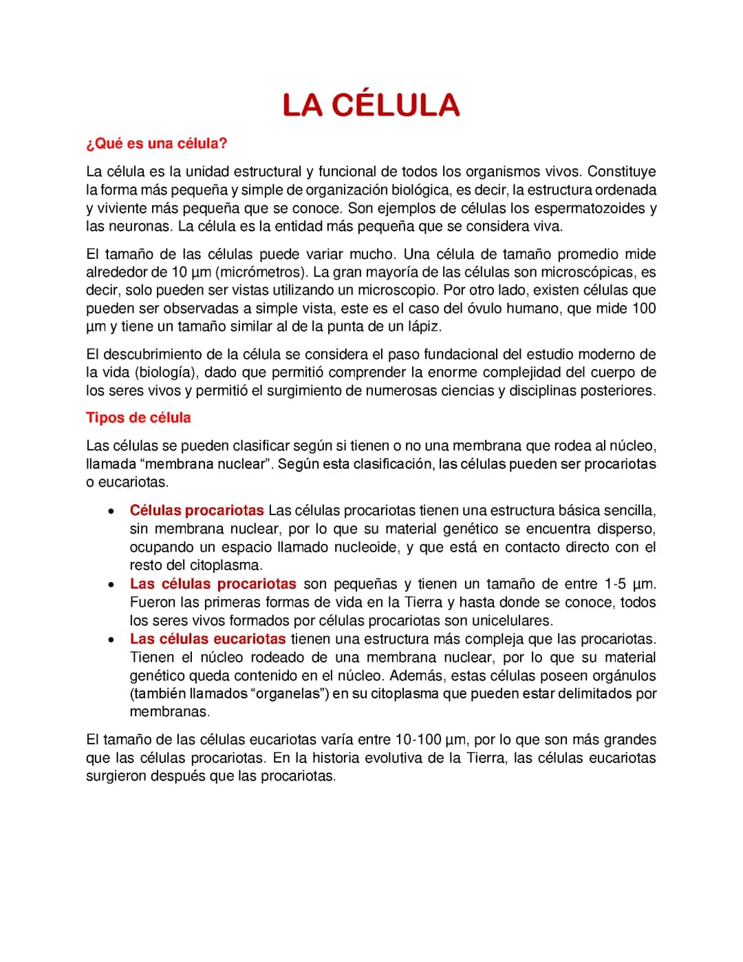 La célula