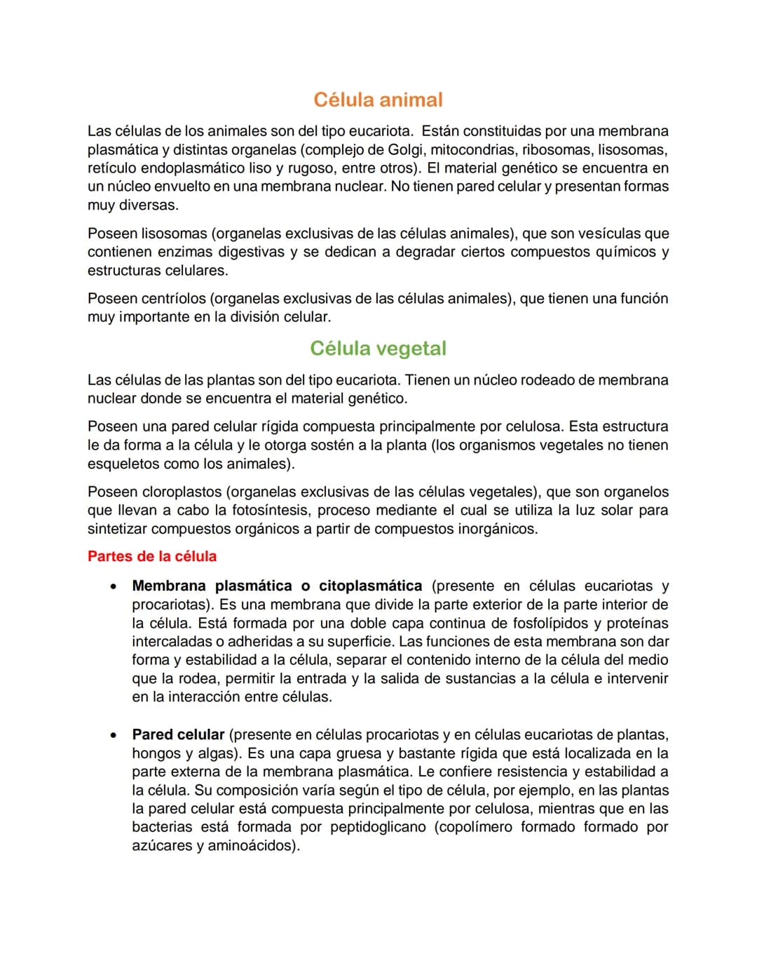 LA CÉLULA
¿Qué es una célula?
La célula es la unidad estructural y funcional de todos los organismos vivos. Constituye
la forma más pequeña 