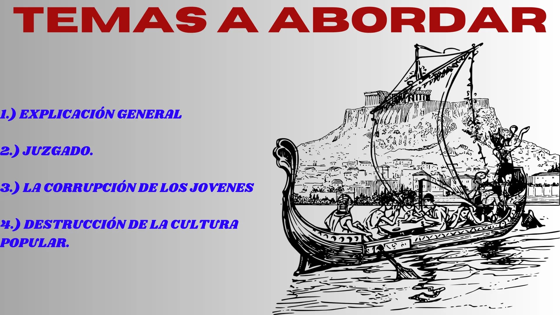 APOLOGIA
SOCRATES
GPGPG TEMAS A ABORDAR
1.) EXPLICACIÓN GENERAL
2.) JUZGADO.
3.) LA CORRUPCIÓN DE LOS JOVENES
4.) DESTRUCCIÓN DE LA CULTURA
