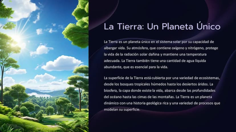 La Tierra y el Universo: Una
Exploración
Este documento se adentra en el fascinante mundo de la Tierra y el universo, explorando su estructu
