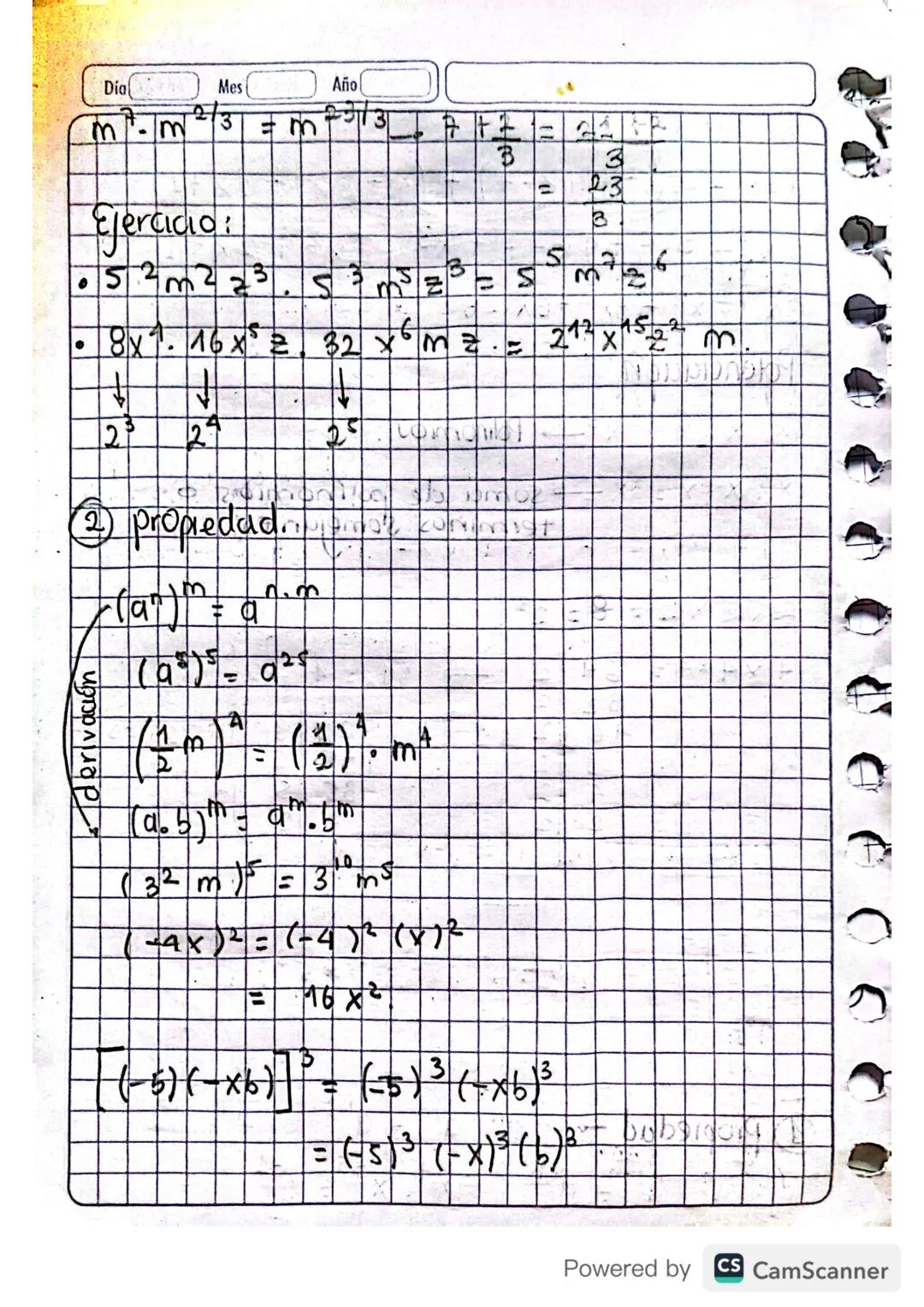 Dia 21
Mes 03 Año 2019

Realice

$(3x^5-5x^2+4x-7)+(x^3-3x^2+2x+1)$

$3x^5-5x^2+4x-7+x^3-3x^2+2x+1$

$3x^5 + x^3-8x^2+6x-6$

Potenciación

X