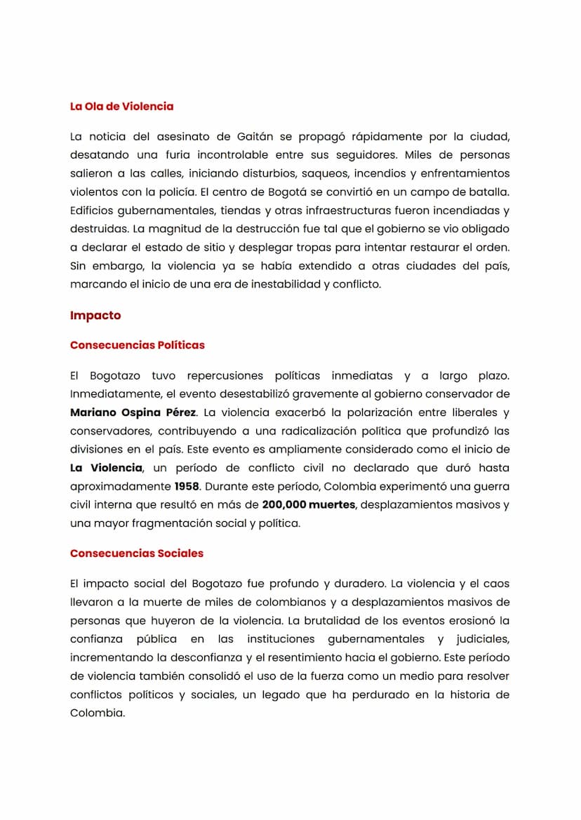 EL BOGOTAZO: HISTORIA Y REPASO PARA EL ICFES
El Bogotazo es un término que se refiere a los disturbios y la ola de violencia que
estalló en 