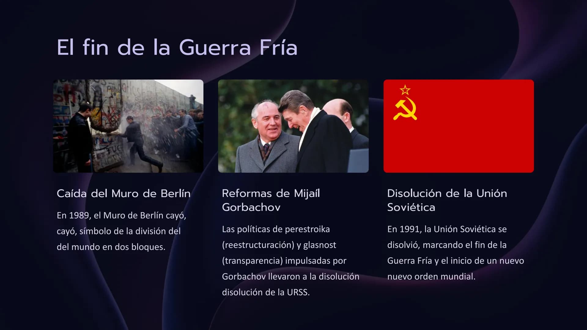 Nuevo orden
mundial y la
Guerra Fría
La Segunda Guerra Mundial provocó un cambio radical en el sistema
sistema internacional. El fin de la g