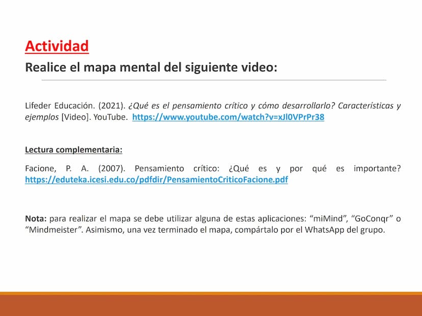 El MAPA MENTAL OBJETIVO DE APRENDIZAJE
Reconoce la importancia del mapa mental como una técnica
de estudio que favorece el desarrollo del pe