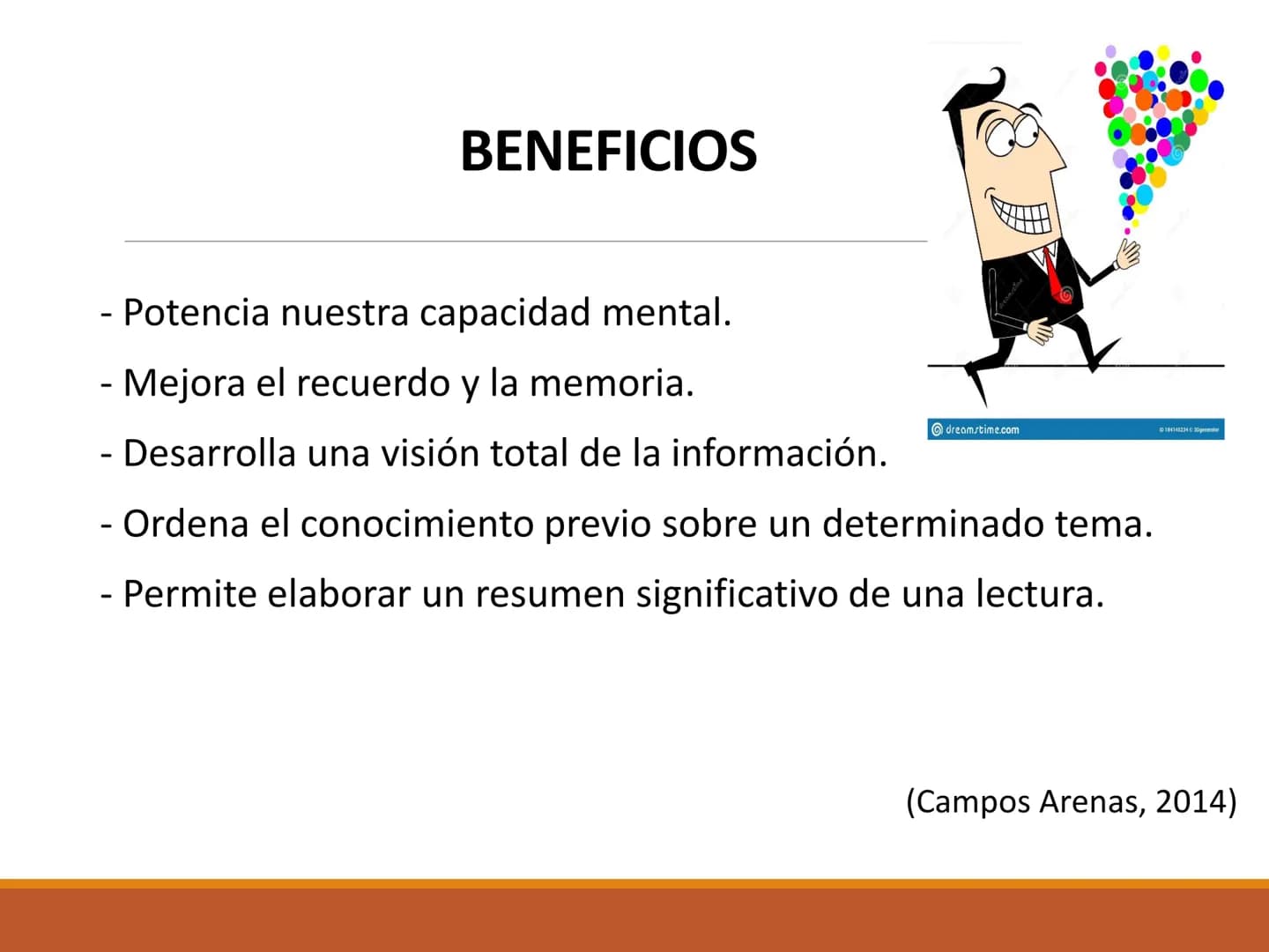 El MAPA MENTAL OBJETIVO DE APRENDIZAJE
Reconoce la importancia del mapa mental como una técnica
de estudio que favorece el desarrollo del pe