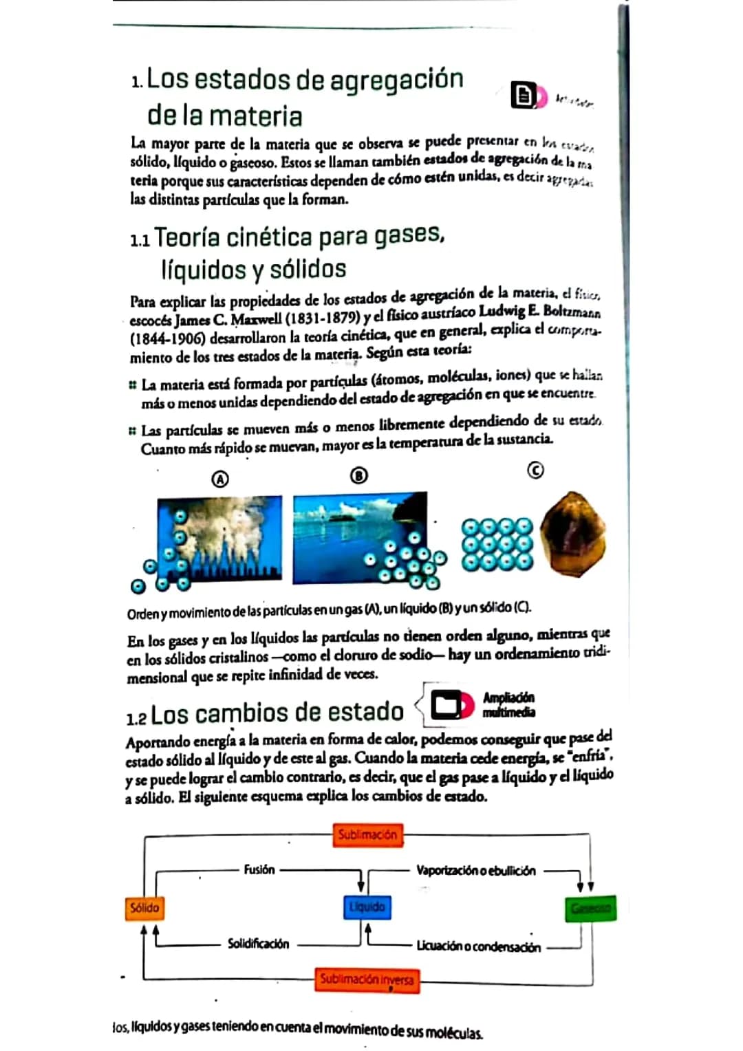 Los estados de agregacion de la materia